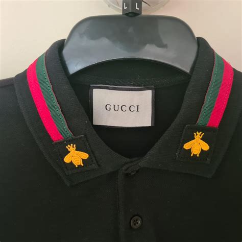 save to droplist gucci cotton polo with bee|gucci polo shirt.